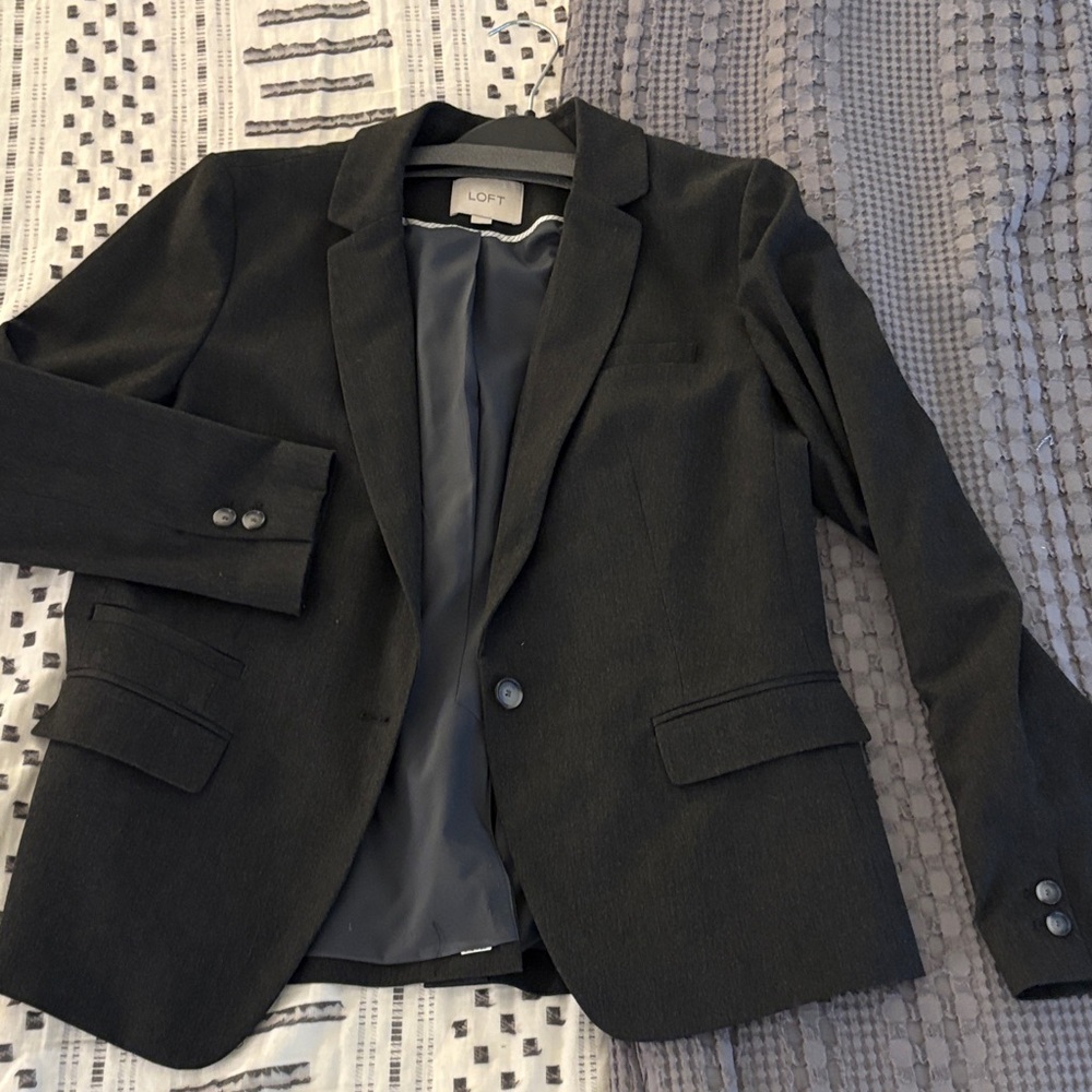 LOFT Charcoal Blazer